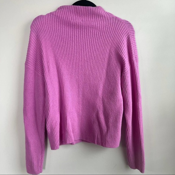 BP purple funnel neck‎ wool blend ribbed sweater size medium - Picture 6 of 7